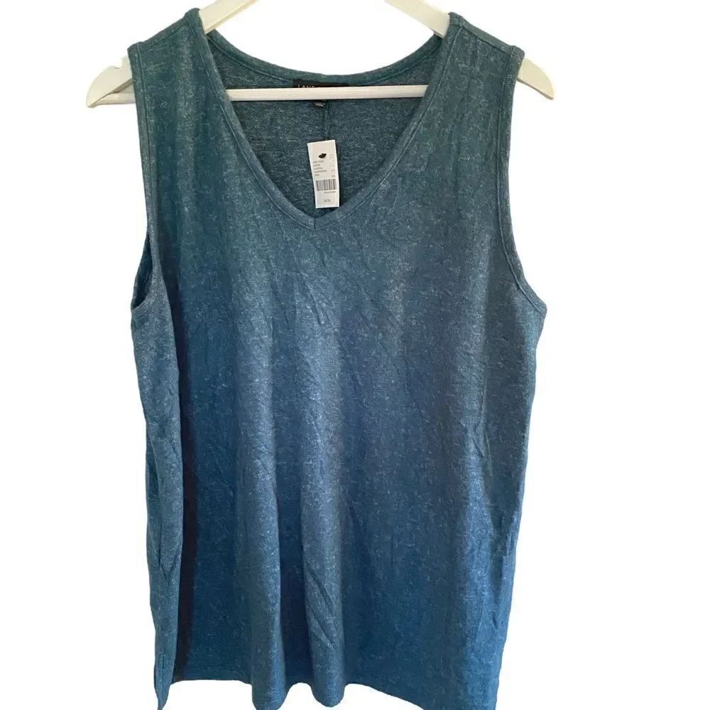 Lane Bryant NWT sweater tank top blue green Heather size 14/16 - Picture 7 of 12